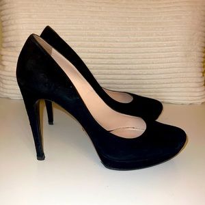 PRADA black suede pumps